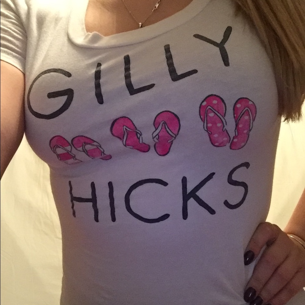 white Gilly Hicks Printed T-shirt
